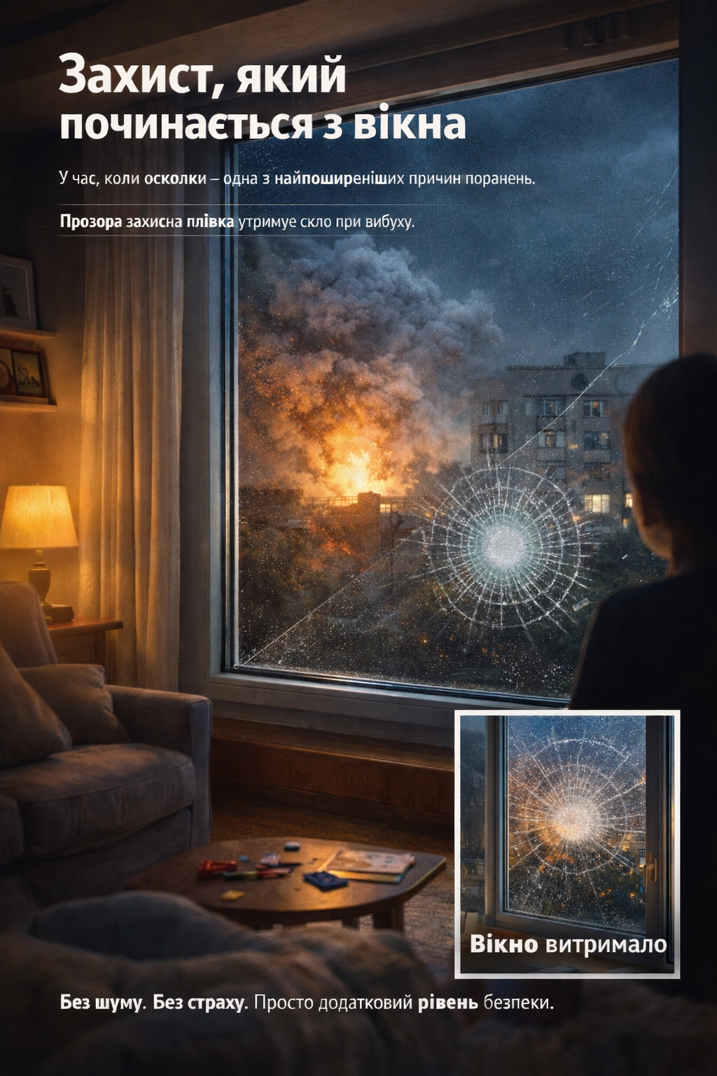 ЗАХИСТ ВІД НАЙЧАСТІШОЇ ПРИЧИНИ ПОРАНЕНЬ - УЛАМКИ СКЛА